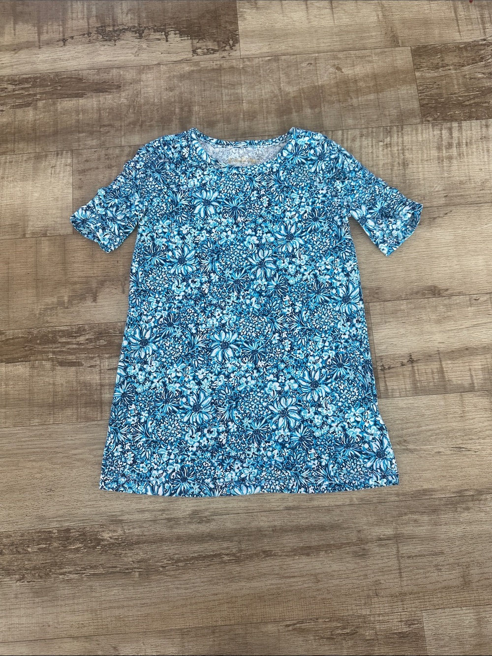 Lilly Pulitzer Girls Blue Floral Shift Dress